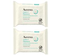 Aveeno Calm + Restauracin Nutriente Magnia de maquillaje Toallitas Fragancia Toallitas de limpieza faciales gratuitas con extracto de avena y fiebre