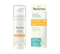 Aveeno CalM+Restor - Cuidado diario de avena SPF 50 (50 ml), espectro amplio UVA/UVB, calma la piel sensible, humedad duradera, alta protección solar, sin perfume