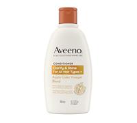 Aveeno Clarify and Shine - Acondicionador calmante para cuero cabelludo de vinagre de sidra de manzana para todo tipo de cabello, 300 ml