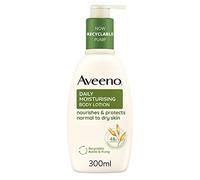 Aveeno Daily Moisturising Body Lotion (300 ml), crema hidratante corporal de absorción rápida con avena y manteca de karité, loción corporal para piel seca