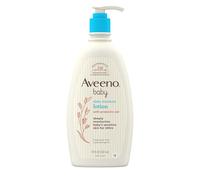 Aveeno - Loción hidratante diaria para bebés (532 ml) | Loción prebiótica de avena para bebés, hidrata profundamente la piel sensible, hipoalergénica, sin parabenos añadidos