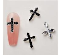 Avejjbaey 10 piezas retro cruz clavo encanto aleación cruz charms punk gótico arte accesorios para