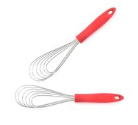Avejjbaey 2 batidores de huevos de acero inoxidable para hornear eficientemente y mezclar crema, batidor de agarre cómodo, multiusos para cocina