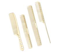 Avejjbaey 4 tipos de peine de metal para peinar: peines de corte de aluminio, peine de cola, peines desenredadores y peines para