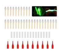 Avejjbaey 50 varillas de luz fluorescente verde brillante, punta de varilla de luz fluorescente, palo de luz de pesca nocturna, accesorio de pesca, palo de luz para pesca