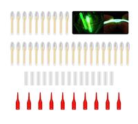 Avejjbaey 50 varillas de luz fluorescente verde brillante, punta de varilla de luz fluorescente, palo de luz de pesca nocturna, accesorio de pesca, palo de luz para pesca