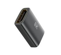 Avejjbaey Adaptador de aluminio HDTV 2.1 hembra a hembra 8K a 60Hz 4K a 120Hz Acoplador extensor para transmisión, monitores HDTV, acoplador portátil Hdtv para empalme de pantalla grande