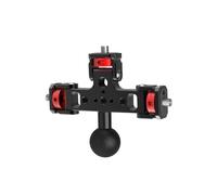 Avejjbaey Adaptador de montaje triple de aluminio de rosca de 1/4 3/8 para cámara réflex digital de acción, teléfono, trípode, soporte de extensión de repuesto, soporte de metal resistente para cámara