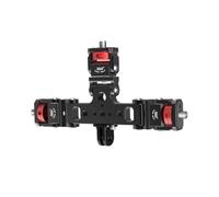 Avejjbaey Adaptador de montaje triple de aluminio de rosca de 1/4 3/8 para cámara réflex digital de acción, teléfono, trípode, soporte de extensión de repuesto, soporte de metal resistente para cámara