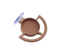 Avejjbaey Bandeja de alimentación de pájaros portátil con ventosa para mascotas, con textura adecuada para alimentos secos y agua, proveedor de gatos montados en la pared