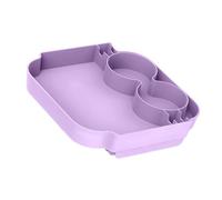 Avejjbaey Bandeja funcional para hostelería con fondo texturizado y receptáculos de bebidas, 24 pulgadas, cuadrada, ABS, bandeja para servir velada de arena