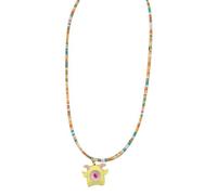 Avejjbaey Collar con colgante de monstruo de perlas coloridas, collar de perlas, perfecto, 3.12x1.95in, Mi Zhu