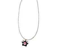 Avejjbaey Collar con colgante de monstruo de perlas coloridas, collar de perlas, perfecto, 3.9x3.51in, Mi Zhu