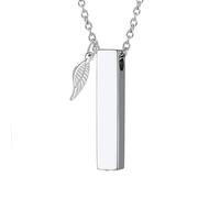 Avejjbaey Collar con medallón de urna de cremación galvanizado, para cenizas conmemorativas, contenedor de cenizas para recuerdos de mascotas, collar con soporte para cenizas