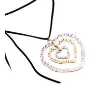 Avejjbaey Collar de moda con colgante de corazón para mujeres que buscan estilos únicos y modernos, 41cm50cm, Metal