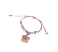 Avejjbaey Colorido brazalete de cuerda de macaron para niños con lindo cerdo de agua de dibujos animados y correa suave ajustable, perfecta, 6x9cm, Plástico
