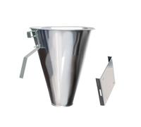 Avejjbaey Cono de acero galvanizado para sacrificio de aves de corral, parte trasera plana, operaciones seguras, eficiente cono de pollo para pollos de engorde, asador, pavos, aves de corral