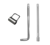 Avejjbaey El juego de 3 llaves de baño ajustables contiene varilla de extensión recta doblada para reparaciones complejas de fontanería, válvulas llave con barra de extensión