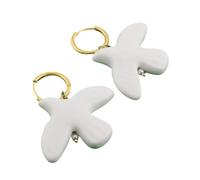 Avejjbaey Elegante collar blanco de paloma de la paz que simboliza el amor y la esperanza. Pendientes de gota elegantes adecuados para, 3.51x2.34in, Resina