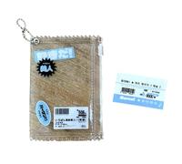 Avejjbaey Estuche transparente de inspiración coreana para caramelos con cremallera, llavero, tarjetero, azul claro, 12*8.2cm