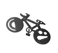 Avejjbaey Herramienta multifuncional de acero inoxidable para tarjetas de bicicleta con abrebotellas y destornillador, adecuada para acampar al aire libre, senderismo, tarjeta de herramientas de
