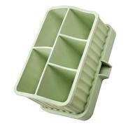 Avejjbaey Organizadores de cepillo de dientes de silicona resistentes para uso familiar con compartimentos multicapa y estuche de cepillo de dientes de uso cómodo de viaje, Green, Talla única