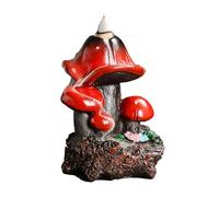 Avejjbaey Quemador de incienso con reflujo de hongos, hecho a mano, de resina, aromaterapia, para relajación y