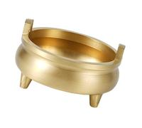 Avejjbaey Quemador de incienso elegante de latón con base de trípode, para ceremonias religiosas, adoración doméstica, marco para