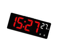 Avejjbaey Reloj digital multifuncional con pantalla de temperatura y calendario, pantalla grande para vivir, reloj despertador fácil de leer