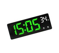 Avejjbaey Reloj digital multifuncional con pantalla de temperatura y calendario, pantalla grande para vivir, reloj despertador fácil de leer