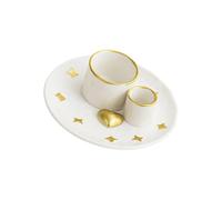 Avejjbaey Soporte de incienso 4 en 1, palossanto para quemar salvias, palitos y quemadores de cerámica, bandeja para recoger cenizas, quemadores de cerámica