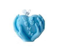 Avejjbaey Sosteniendo la forma de corazón perfumada con cera de soja para decoración del hogar, alivio del estrés, sosteniendo un aroma en forma de corazón en el día de San Valentín