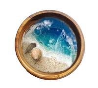 Avejjbaey The World of The Sea in Bowls - Cuencos hechos a mano con diseño de océanos, conchas, estrellas de mar, tortugas, decoración del hogar para niños, decoración artística de Navidad