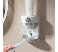 AVEKI Dispensador automático de pasta de dientes, dispensador eléctrico de pasta de dientes para baño, accesorios de baño montados en la pared, uso familiar, dispensadores inteligentes de pasta de