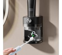 AVEKI Dispensador automático de pasta de dientes, dispensador eléctrico de pasta de dientes para baño, accesorios de baño montados en la pared, uso familiar, dispensadores inteligentes de pasta de