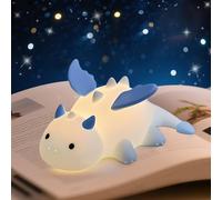 AVEKI Luz nocturna para niños, luces de silicona con diseño de dragón de leche con 7 colores, regulable y recargable, lámpara magnética de mesita de noche de dinosaurio para guardería de bebé, regalos