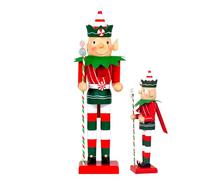 Avellana navideña - Ornamento de oficina de vacaciones para el abrigo de chimenea, pieza central de mesa con decoración coleccionable, figura de soldado de madera para el hogar, biblioteca