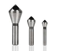 Avellanador de agujeros transversales, 3 piezas HSS Deburring Countersink, juego de avellanadores para desbarbar y bajar agujeros en madera, metales no ferrosos y plásticos