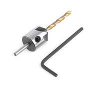 Avellanador Recubierta de Titanio, Carpintería Herramientas Aburridas Escariador de Carpintería con Llave Hexagonal para Madera Plástica Madera Bricolaje 3MM - 10MM(3.5mm)
