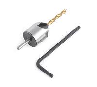 Avellanador Recubierta de Titanio, Carpintería Herramientas Aburridas Escariador de Carpintería con Llave Hexagonal para Madera Plástica Madera Bricolaje 3MM - 10MM(3mm)