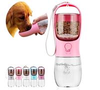 AVELORA Botella de agua portátil para perros, botella de agua portátil para mascotas con recipiente de alimentos, dispensador de agua portátil para gatos, cachorros, mascotas para caminar, senderismo,
