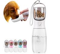 AVELORA Botella de agua portátil para perros, botella de agua portátil para mascotas con recipiente de alimentos, dispensador de agua portátil para gatos, cachorros, mascotas para caminar, senderismo,