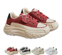 Avelya Orthopedic Heightening Shoes, 1.8" Height Increase Platform Walking Sneakers - Lightweight & Comfortable (Red,40)