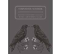 aven Composition Notebook: Vintage Style Bird Notebook for Writing, Notes, and Essays, College Ruled, 110 Pages, 7.5 x 9.25 Inch, Perfect for School, Work, Students & Teachers