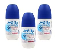 Avena Instituto Español Desodorante Roll-On Soft, Extreme Softeness, Long-Lasting, Non-Alcohol, 3 Pack of 2.5 Fo each, 3 Bottles