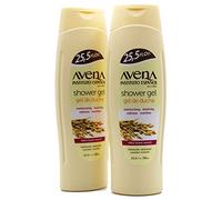 Avena Instituto Español Gel de ducha, hidratante y suavidad, elasticidad y nutrición, 100% avena natural, paquete de 2 unidades de 25.5 onzas líquidas cada uno, 2 botellas