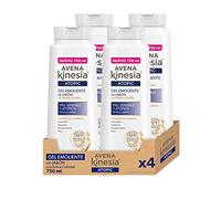 Avena Kinesia - Gel de Baño Emoliente Sin Alcohol para Piel Sensible y Atópica, Fórmula Hipoalergénica con Avena 100% Natural - Pack de 4 x 750 ml