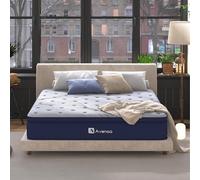 Avenco Colchón 140×200 h1,24cm Colchones de muelles ensacados,Bamboo Charcoal Foam Innerspring Hybrid Mattress,Single Bed Mattress in a Box,Skin-Friendly Soft Knitted Fabric,CertiPUR-US,140x200x24cm