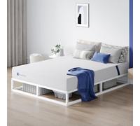 Avenco Somier 180 x 200 cm, Marco de Cama Completo Metal, 25cm Altura, Ecco deEstructura mtálicra de Cama de raAcero con láminas de chopo, Anti-Ruido y fácil de Montar, Blanco