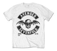 Avenged Sevenfold - Camiseta - para Hombre Blanco Blanco M